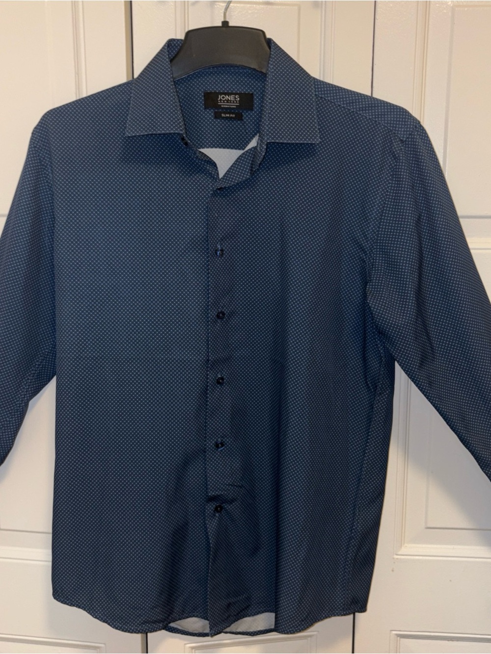 Jones New York Men's Navy Microdot Dress Shirt